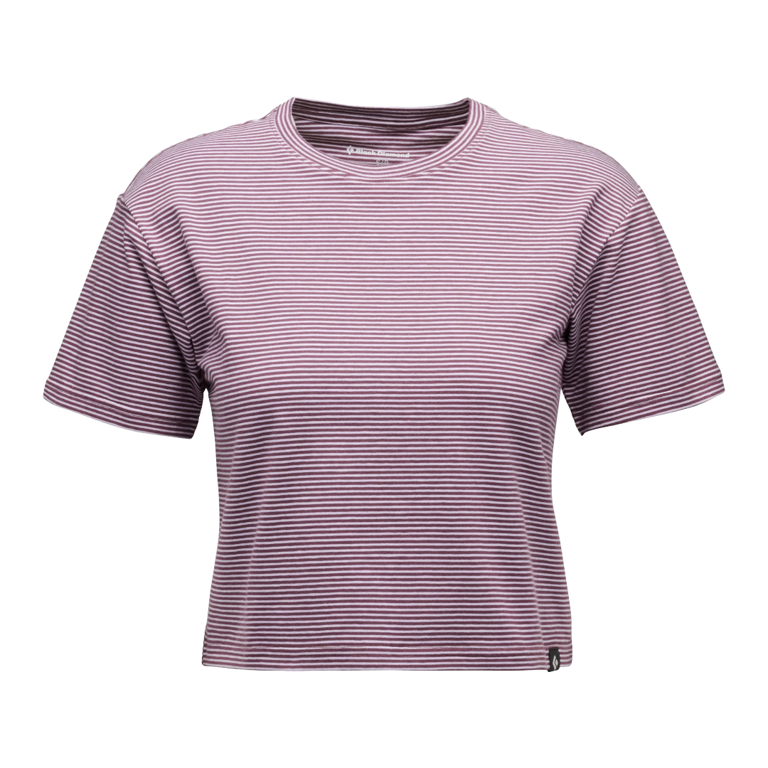 BLACK DIAMOND W Bd Stripe Crop Ss Tee-Wmn