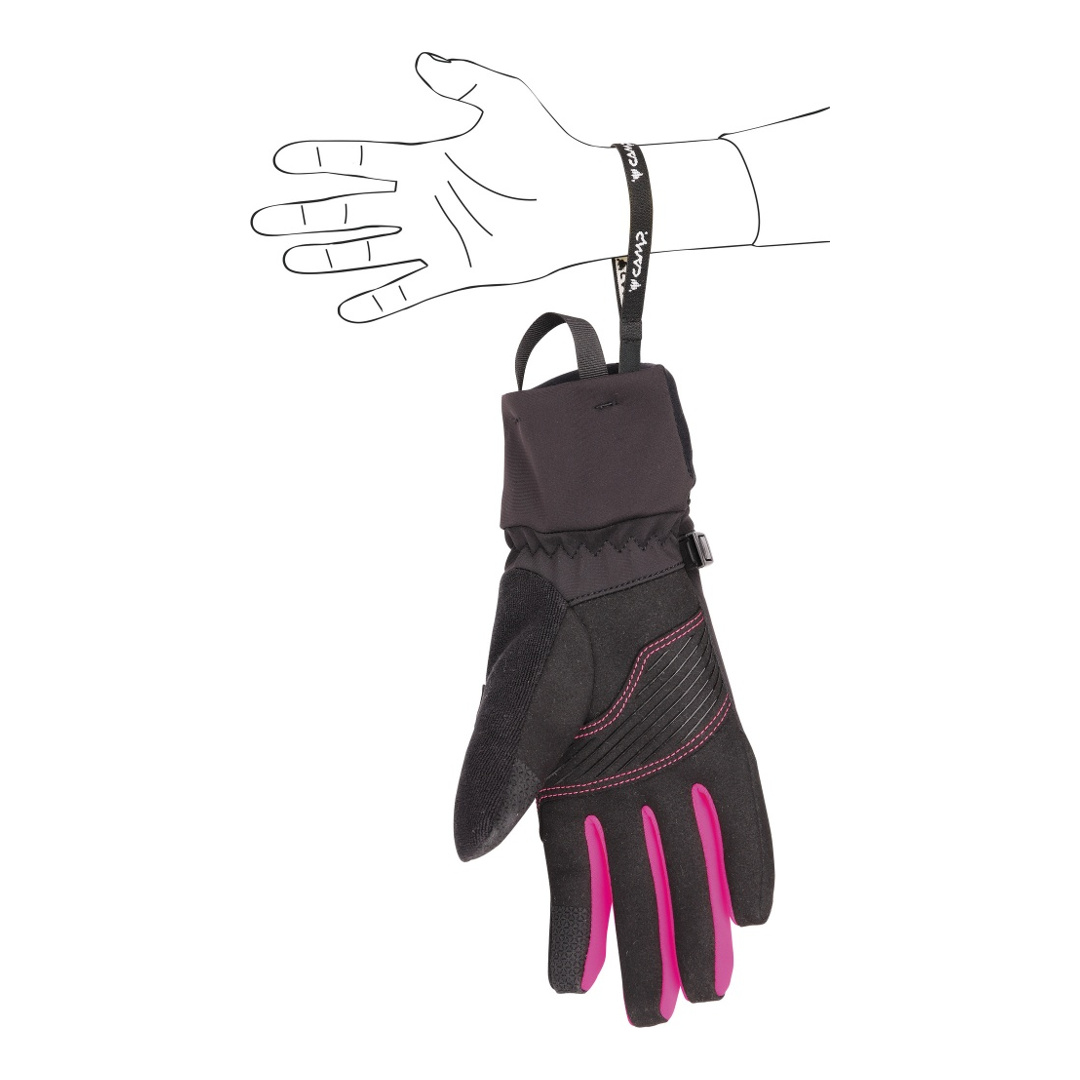 Guanti CAMP G Comp Warm Lady_ Nero / Azzurro / Fucsia-Unisex