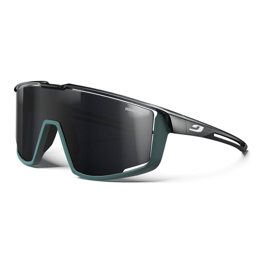 JULBO Occhiali FURY REACTIV 0-3_Nero Traslucido Brillante / Verde Opaco