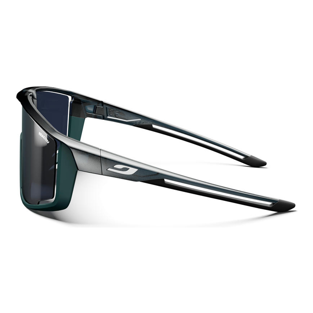 JULBO Occhiali FURY REACTIV 0-3_Nero Traslucido Brillante / Verde Opaco