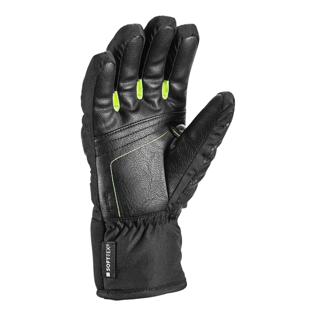 Guanti LEKI WCR Team 3D Junior_black-ice lemon-Junior