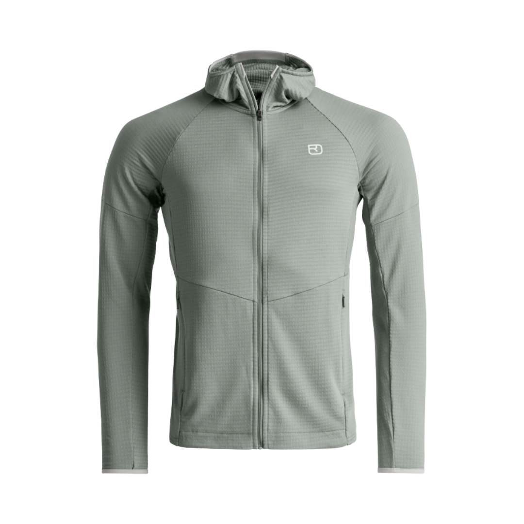 Fleece tecnico con cappuccio uomo