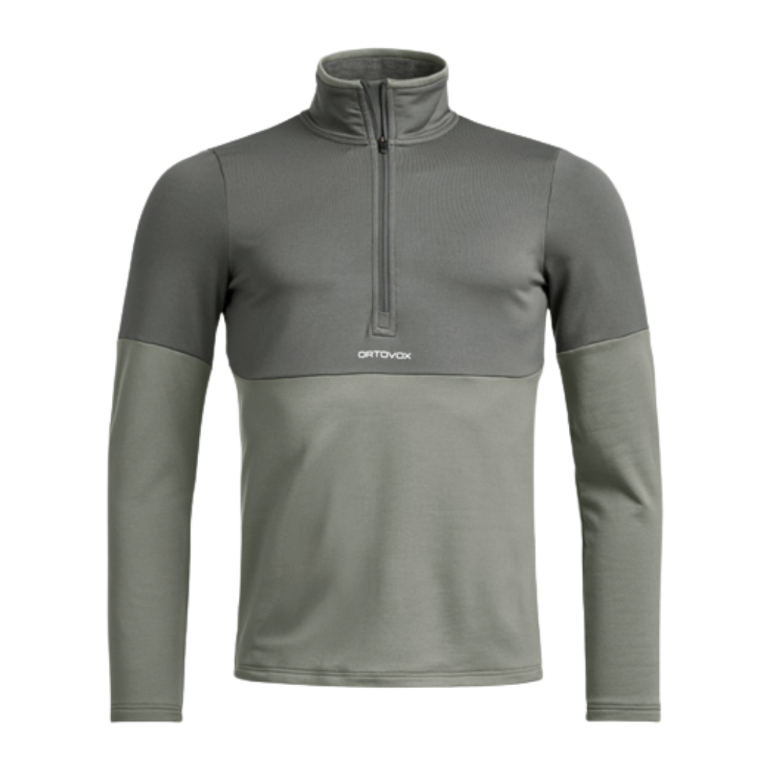 Fleece tecnico con collo a zip uomo