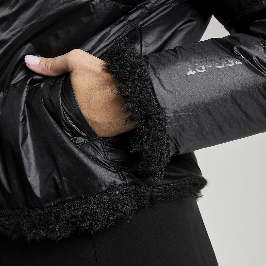 LA TERRY WOMAN TEDDY JACKET REVERSIBLE