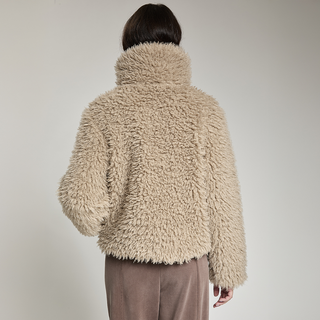 LA TERRY WOMAN TEDDY JACKET REVERSIBLE