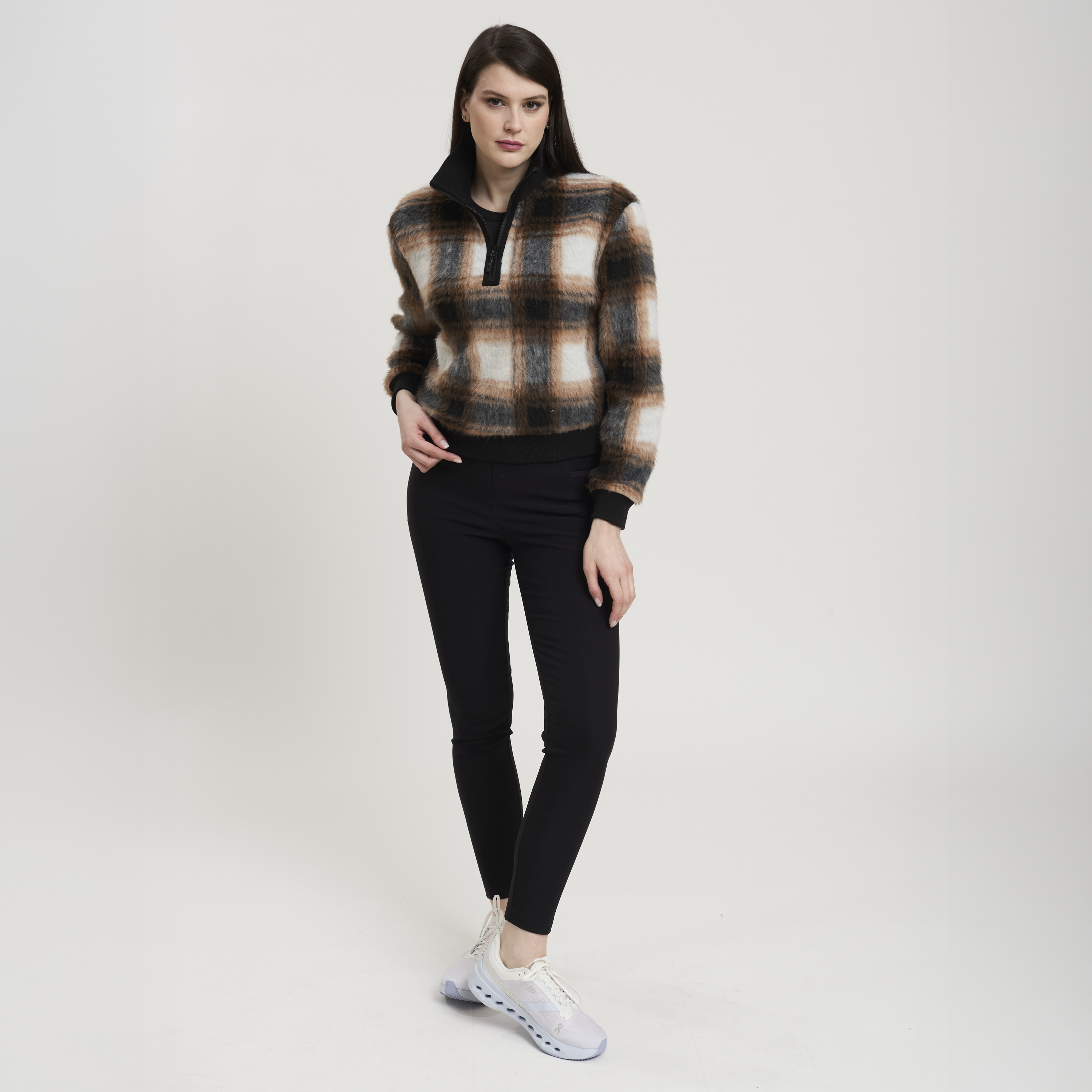 BLOOM MOCK NECK WOMAN FLEECE