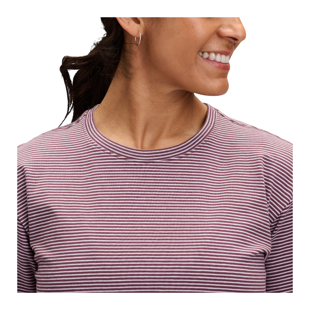 BLACK DIAMOND W Bd Stripe Crop Ss Tee-Wmn