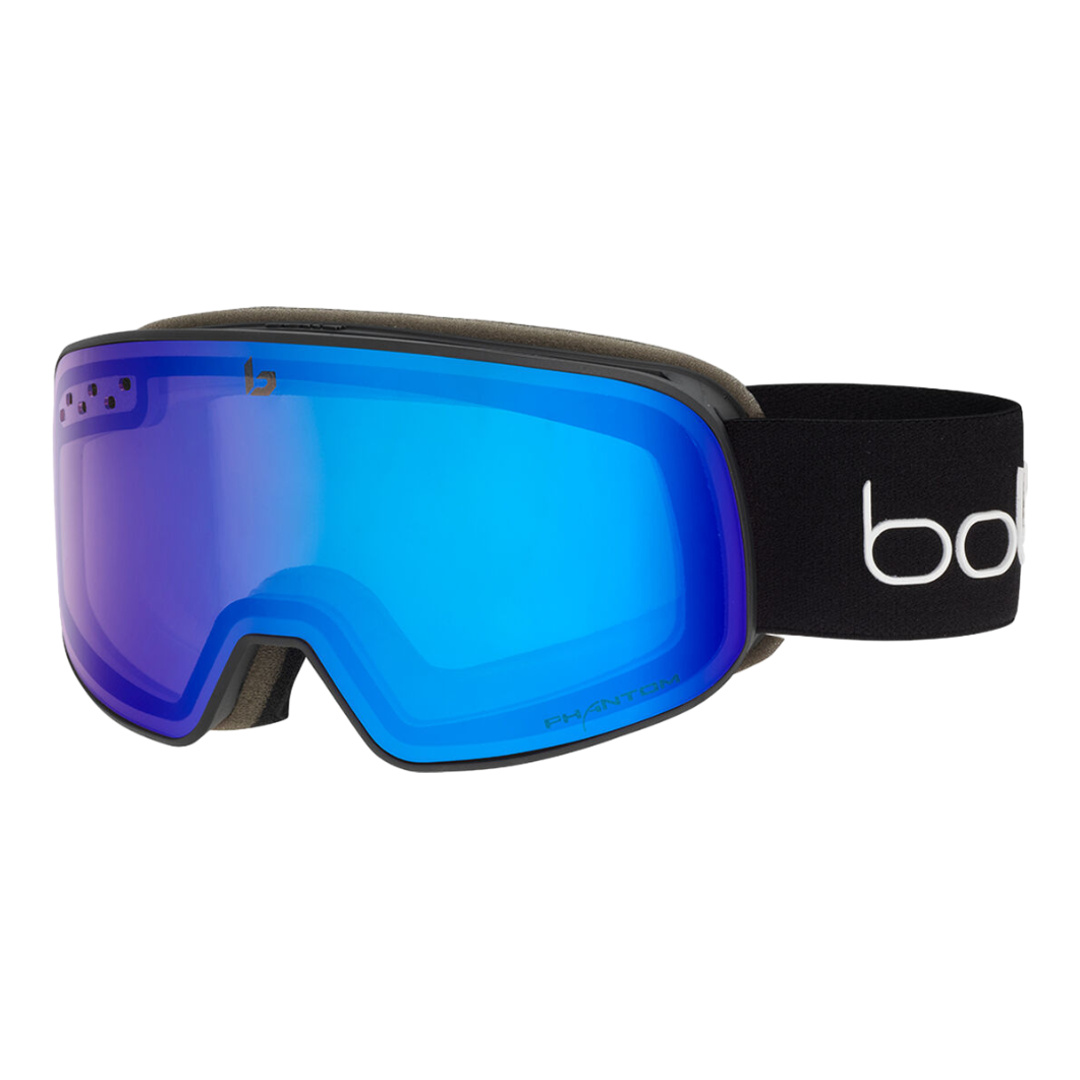 Maschera BOLLE  NEVADA SMALL Black Corp Matte - Phantom+ Blue Semi-Polarized Photochromic Cat 1 to 3