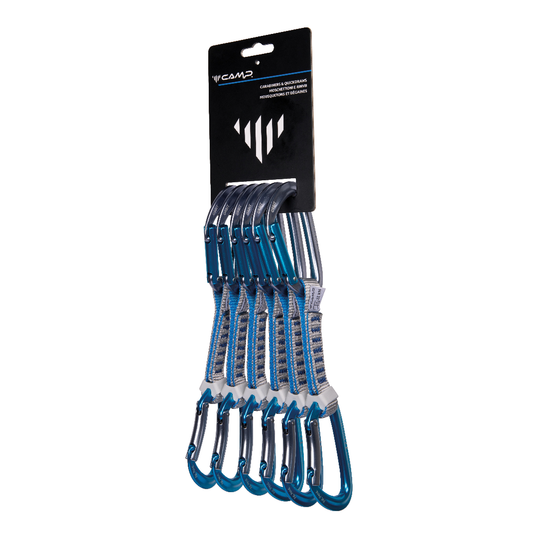 Rinvii CAMP SET 6 ORBIT EXPRESS KS 12 cm-Grigio/Blu/Blu