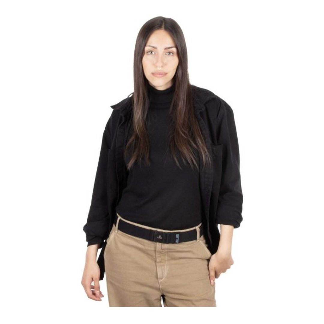 JAIL JAM Alps Belt - Cintura Elastica Tinta Unita Con Fibbia Piatta, H. 34Mm