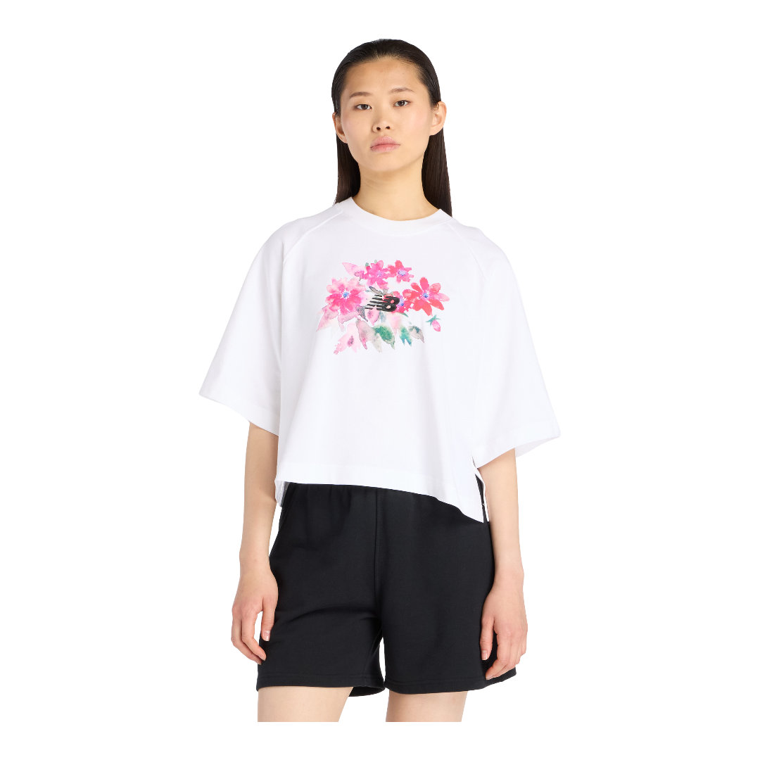 NEW BALANCE Watercolor Pink Boxy T-Shirt - Wmn