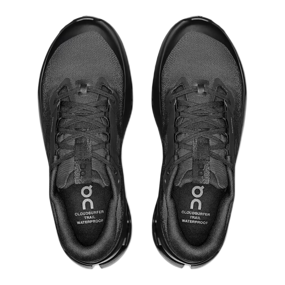 ON Cloudsurfer Trail 2 WP/1043 Black Black|Wmn