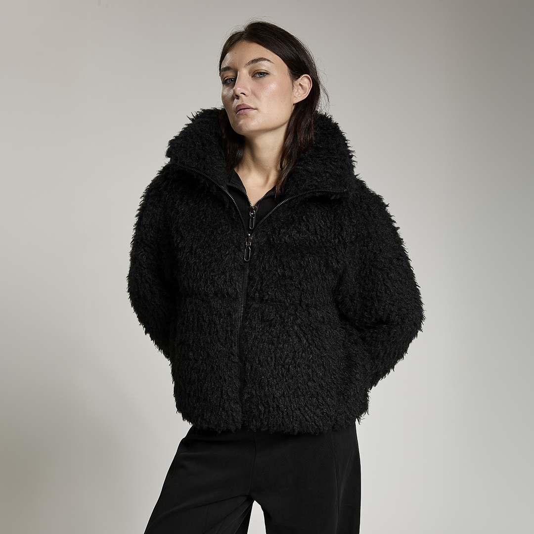 LA TERRY WOMAN TEDDY JACKET REVERSIBLE