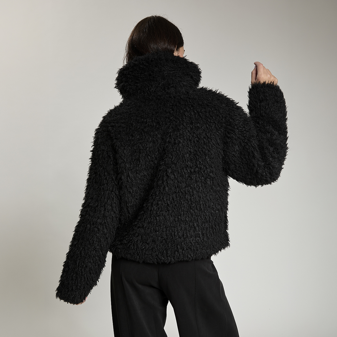 LA TERRY WOMAN TEDDY JACKET REVERSIBLE