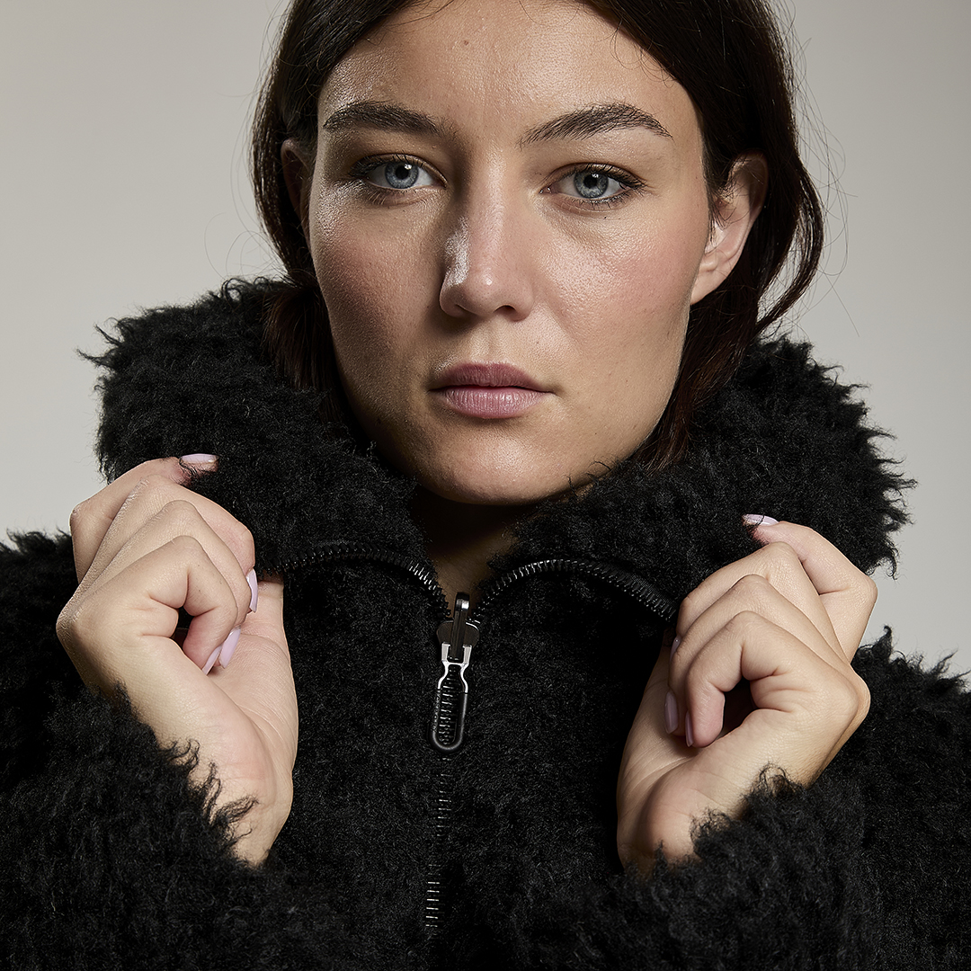 LA TERRY WOMAN TEDDY JACKET REVERSIBLE