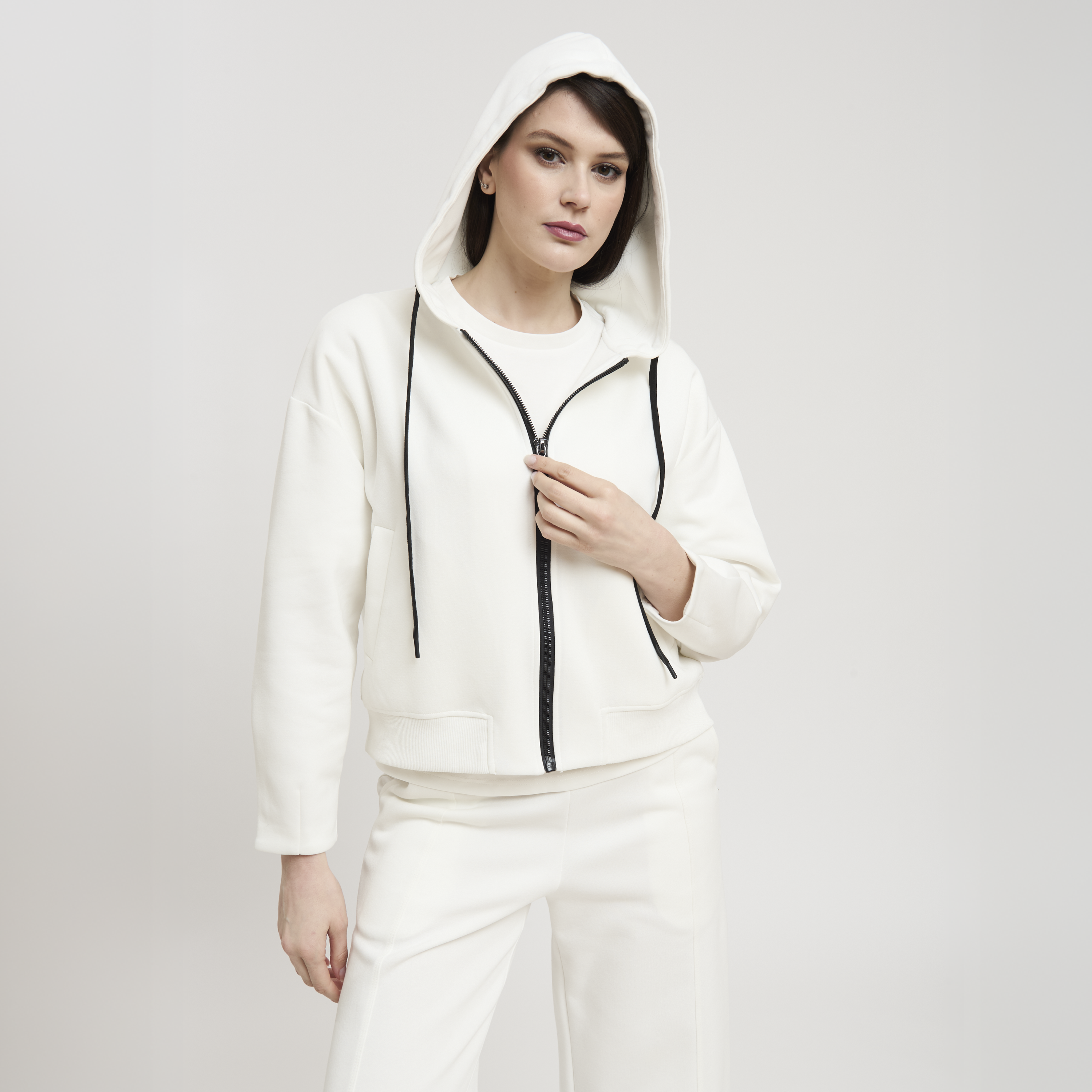 LALLA WOMAN FULL ZIP HOODY SWEATSHIRT