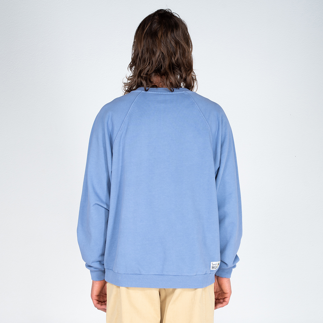 Spaghetti Boulder Font Crew Neck felpa uomo